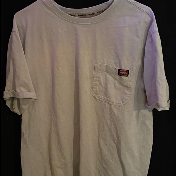 Wrangler Men's Cream Pocket Tee - Picture 2 of 12